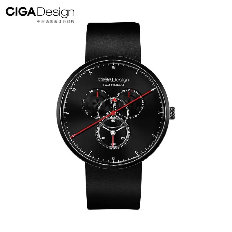 

In Stock Xiaomi Ciga Watch Time Machine Three Gear Design Simple Quartz Watch One Pointer Design Adjustable Date Watch