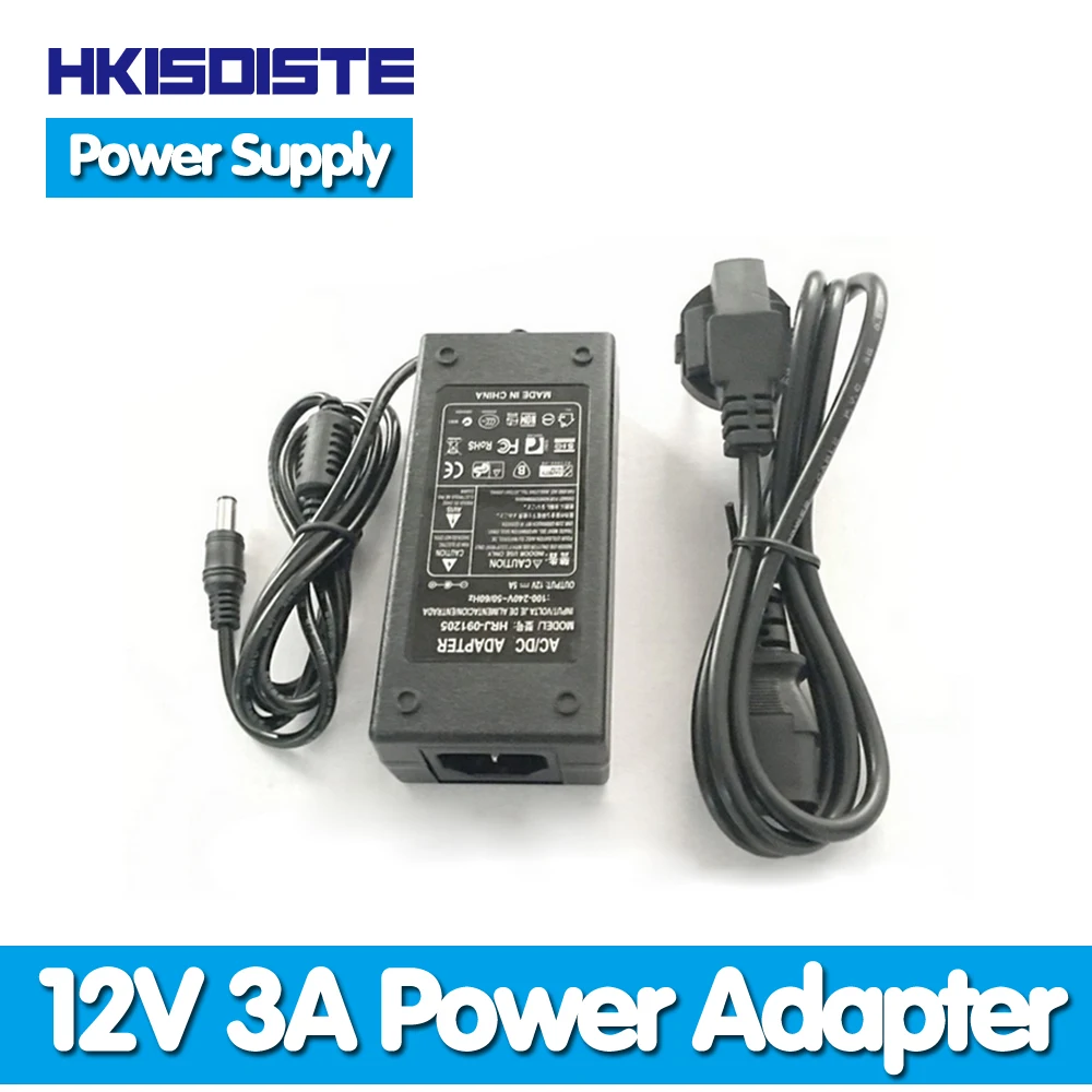 Низкие! Новинка, 12V 3A 36W AC для DC адаптер питания для 2,1& 2,5mm Светодиодная лента камеры безопасности