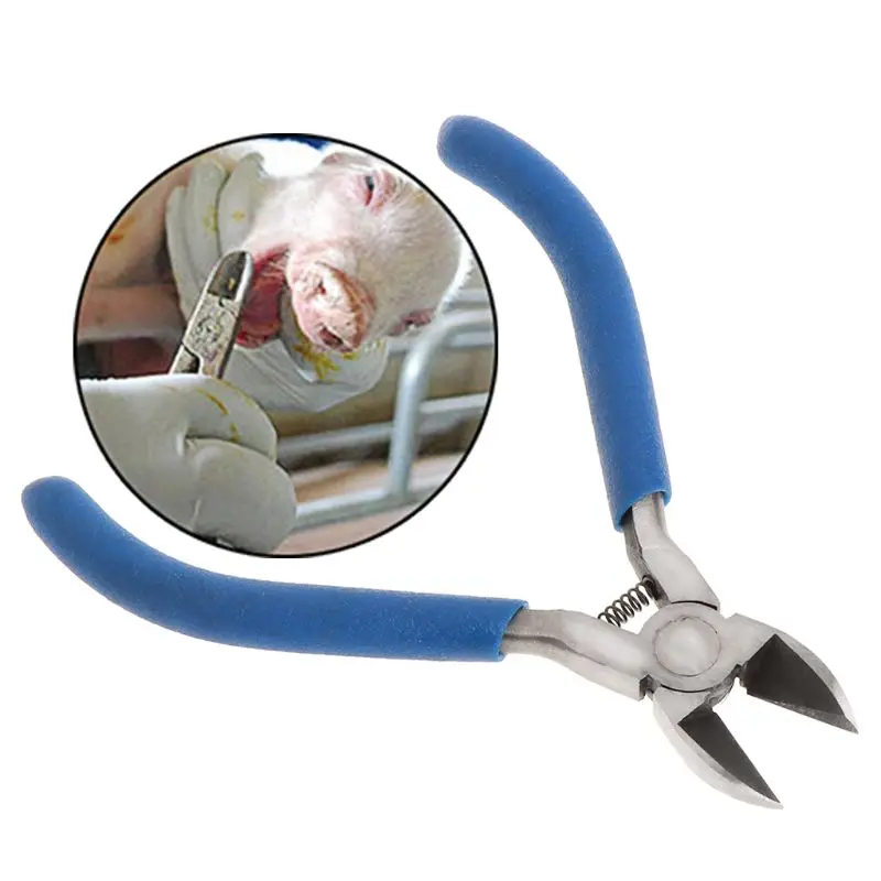

4.13inch Tooth Cutting Pliers Stainless Steel Scissors Elbow Sharpener Pidgets Clamp Breedign Equipment For Farm Livestock