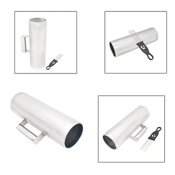 

1 Set Stainless Steel Guiro Durable Material With Scraper Percussion Instrument 31.4 * 10.1cm