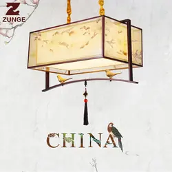 Современный новый китайский стиль светодиодный светильник-люстра E157 в Гостиная кованого железа светильник из ткани светильники lampadari