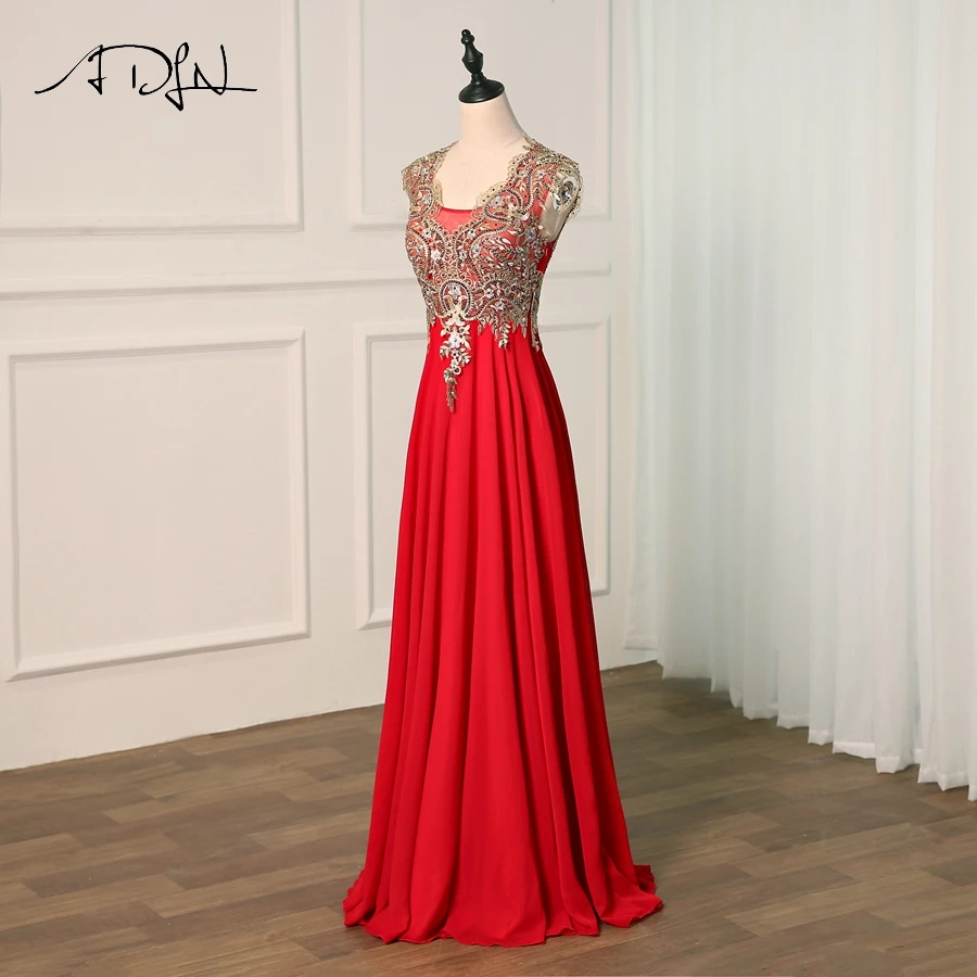 ADLN роскошное вечернее платье с v образным вырезом robe de soiree золотые вечерние