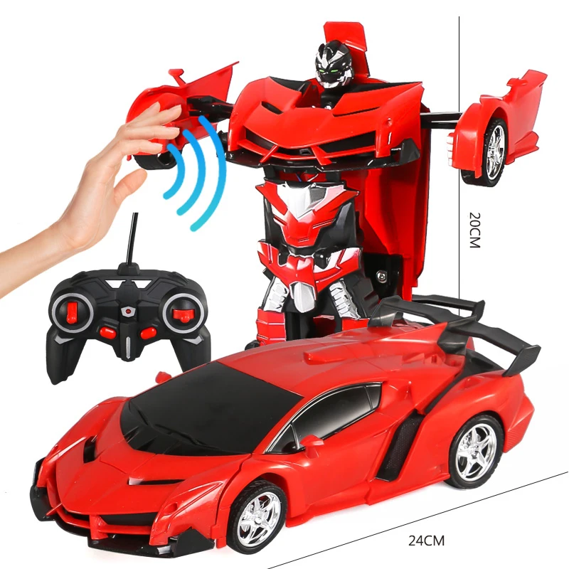 

2019 New Remote Control Toy Cars 1/18 Gesture Induction Transformation Robot Car