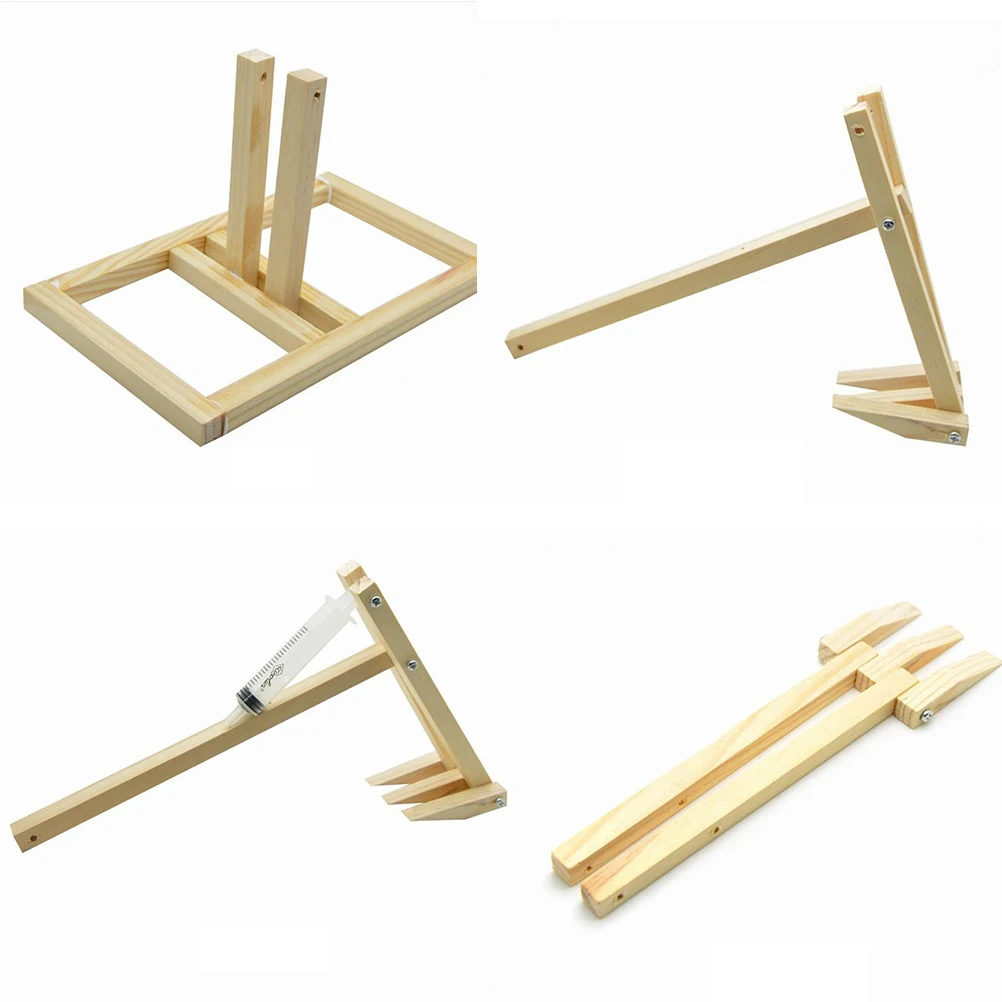 

1 Set DIY Assembly Wooden Building Models Toy Science Educational Piston Digging Machine Kits