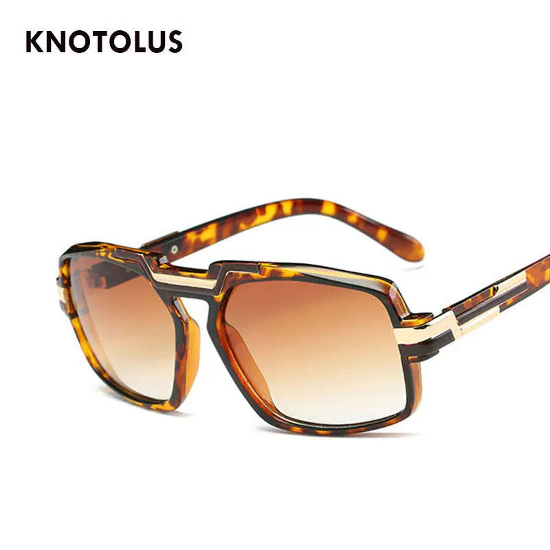 Knotolus Oversized Vintage Retro Sunglass For Men Gradient Lens Eyeglasses Women Brand Designer