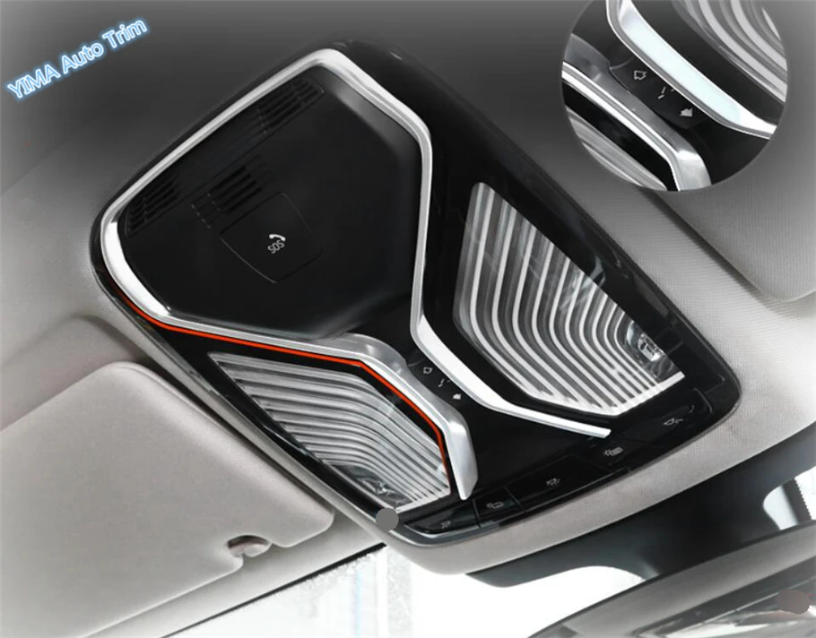 

Lapetus Auto Styling Roof Reading Lights Lamp Cover Trim 1 Piece Fit For BMW 5 Series G30 530I 2017 2018 2019 ABS Matte Style