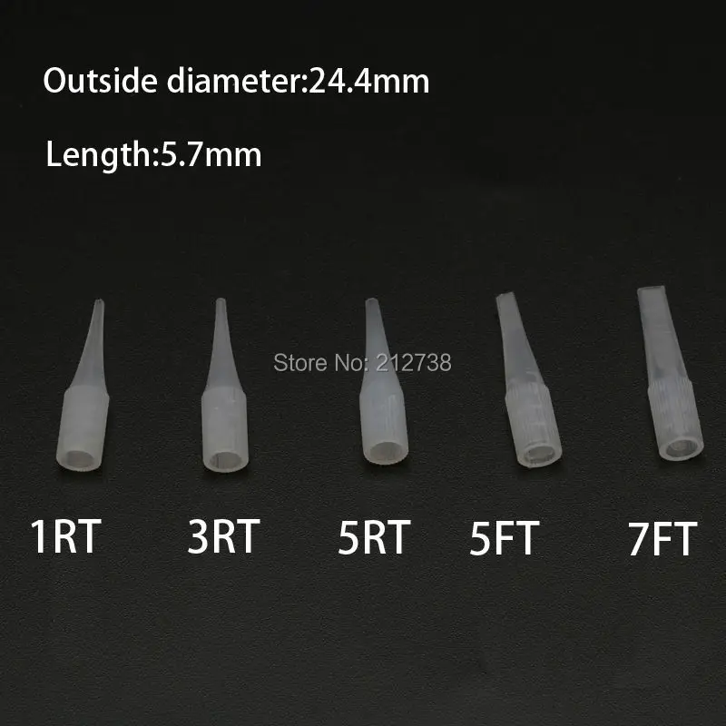 

100pcs 1R 3R 5R 5F 7F Sterile Permanent makeup Eyebrow Lip Needle Tattoo Tips Independent Package Needle Caps