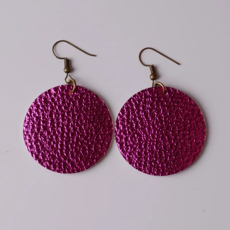 Круглые Женские серьги из искусственной кожи Rainbery большие подвески ручной