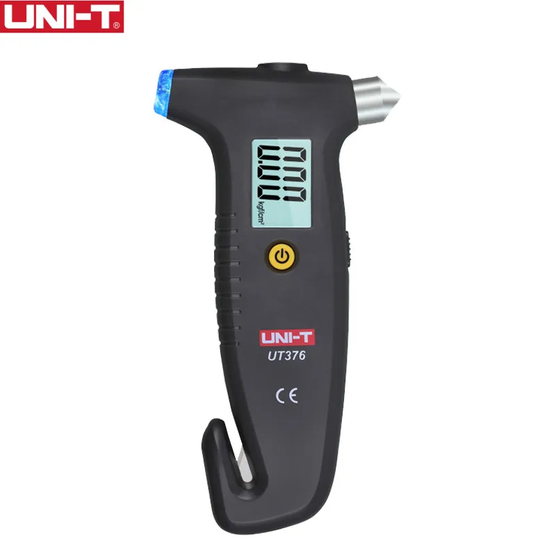 

UNI-T UT376 Digital Tires Guague Unit Selection Safety Hammer Seat Belt Cutting Blade Portable Digital Tires Guague Providing