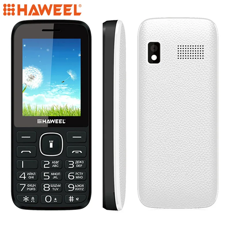 Russian English Keyboard Haweel X1 Cell Phone Elder Phone 2 4 inch Dual SIM Super Big