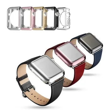 

Silicone TPU Soft Case Shell Protective Frame For iwatch Apple Watch Series 3/2/1 38mm/42mm Screen Protector Cover Protection