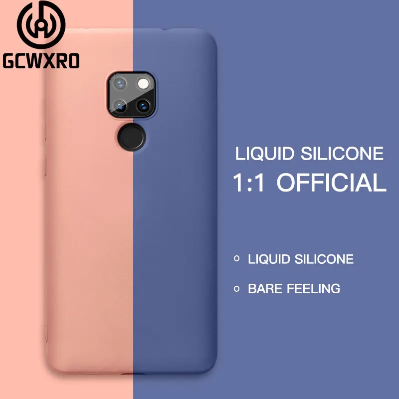 Original Liquid Silicone Case For Huawei Mate 10 20 Pro 20Pro P30 P20 P20Lite P10 P Smart 2019 Ultra Smooth Cover Y7 Y9 |