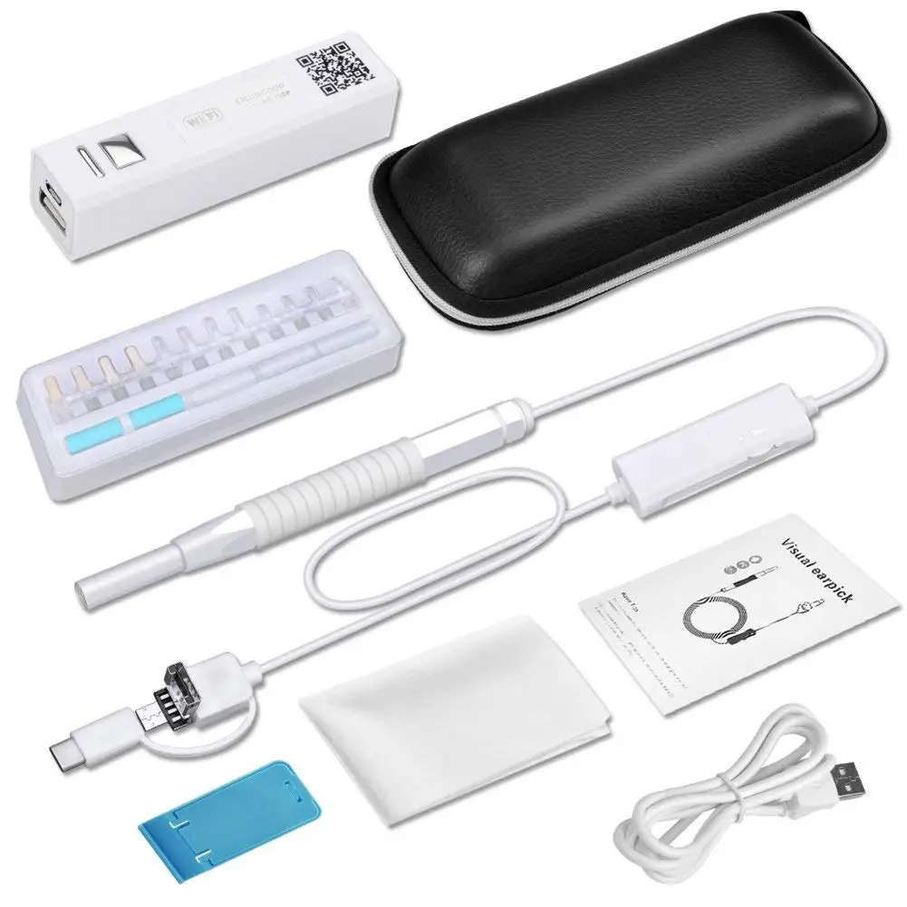 Wireless WiFi 5.5mm Ear Endoscope Video HD 720P Medical Safety