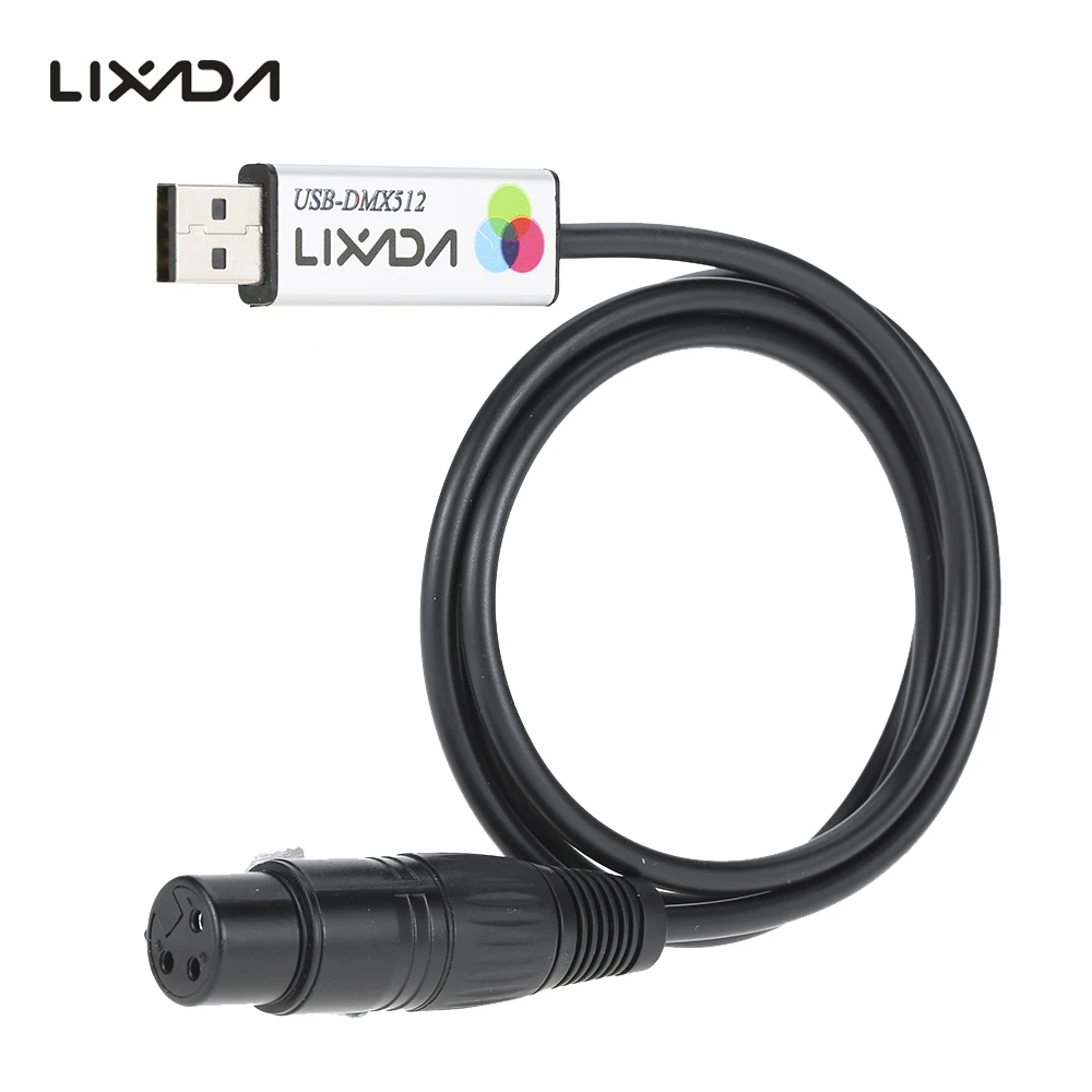 Lixada Cavo Filo DMX512 per Illuminazione da Palcoscenico Interfaccia DMX USB