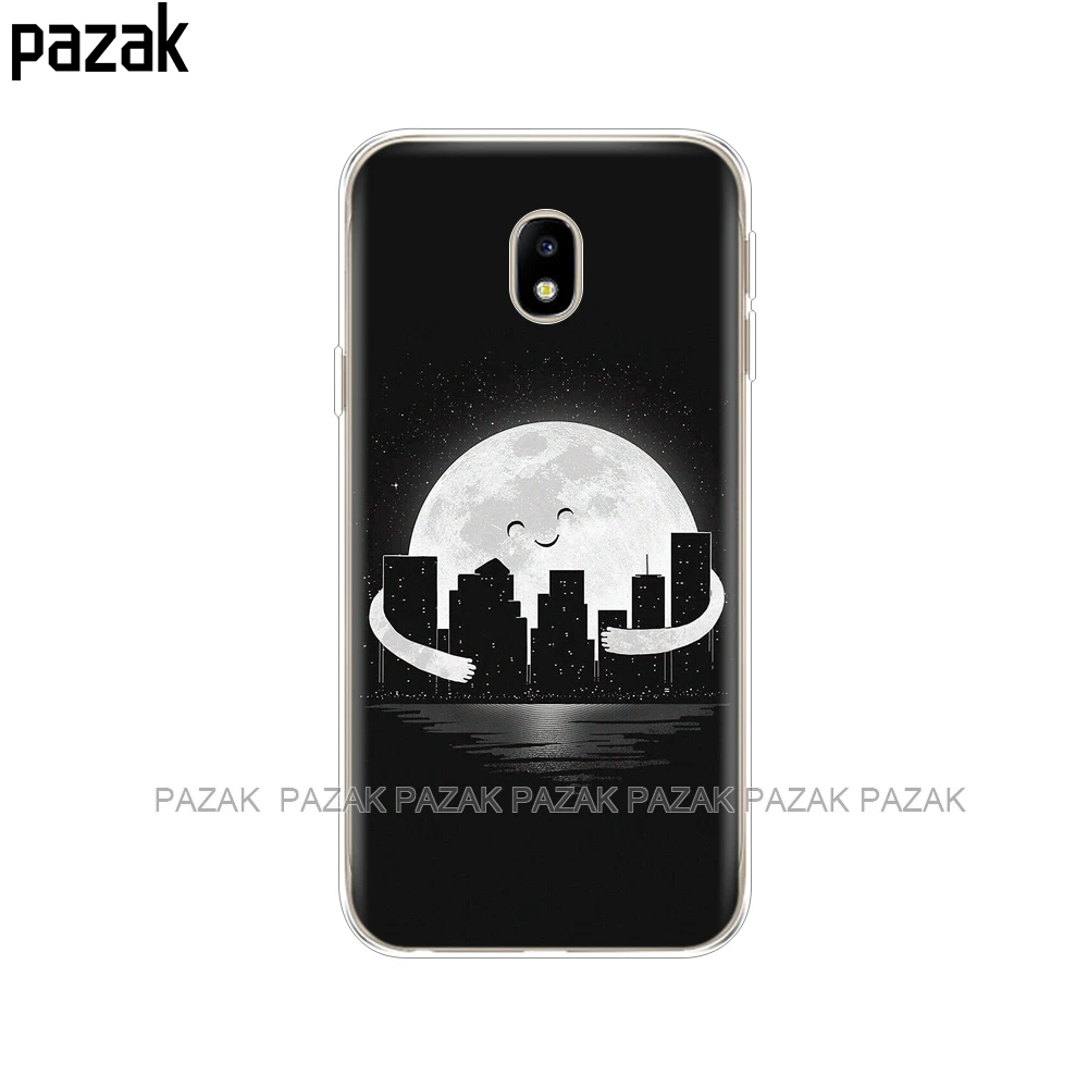 Силиконовый чехол для телефона Samsung Galaxy J3 J5 J7 2017 J330 J530 J730 PRO j2 2018 звездное небо Луна