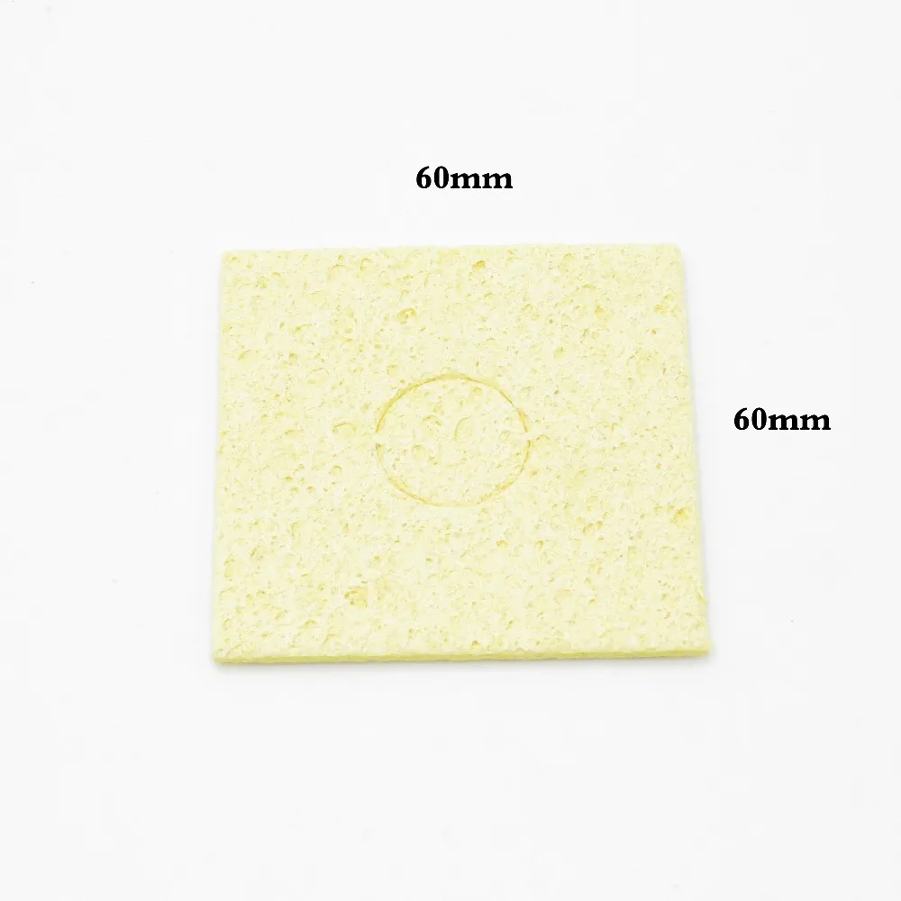 50Pcs 60 x 60mm X5mm Yellow Solder soldring iron Cleaning Sponge thick