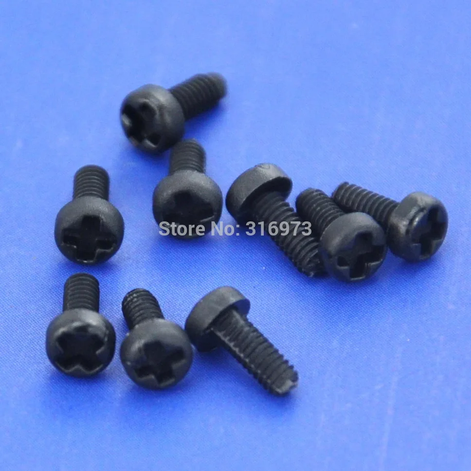 (10 шт./лот) винт с панорамной головкой Phillips черного нейлона размером 4 мм.|screw screw|black