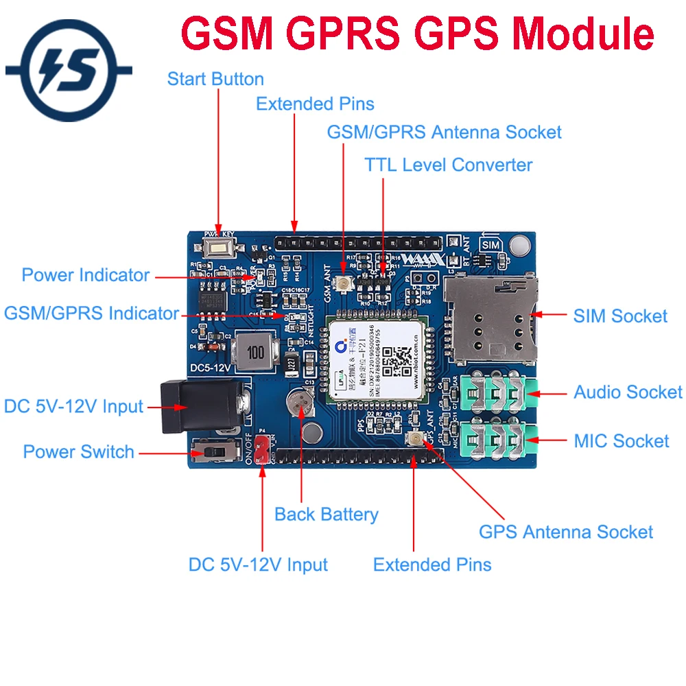 5 шт. GSM GPRS GPS 3 в 1 F21 беспроводной модуль Щит постоянного тока 12 В для Arduino STM32 51MCU