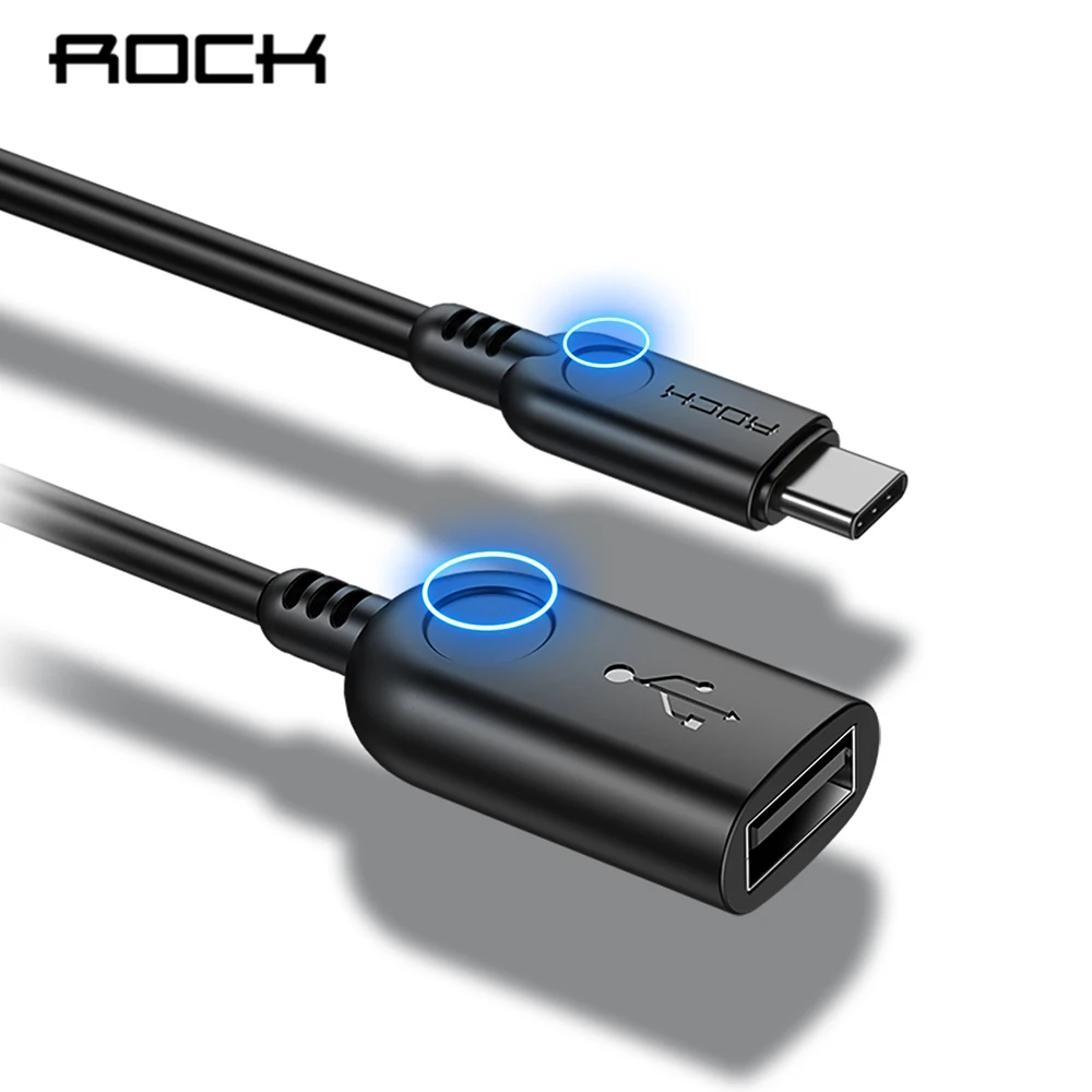 

ROCK Type C to USB 3.0 Adapter Fast Transmission 110cm OTG Adapter Type C to USB Converter