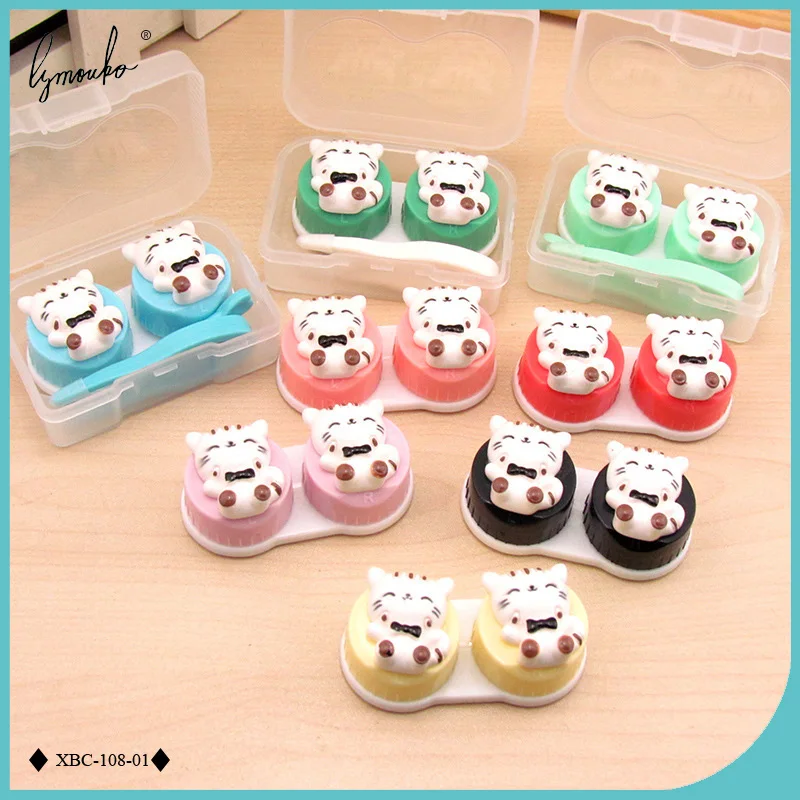 

Lymouko New Design Cute Cat Patterns Portable Contact Lens Case for Mini Kit Holder Lenses Box for Women Lovers