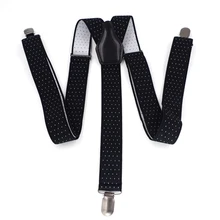 Новые мужские подтяжки черные кожаные мужские подтяжки ремень на подтяжках регулируемый ремень Ligas Tirantes подарок для папы 3*115 см