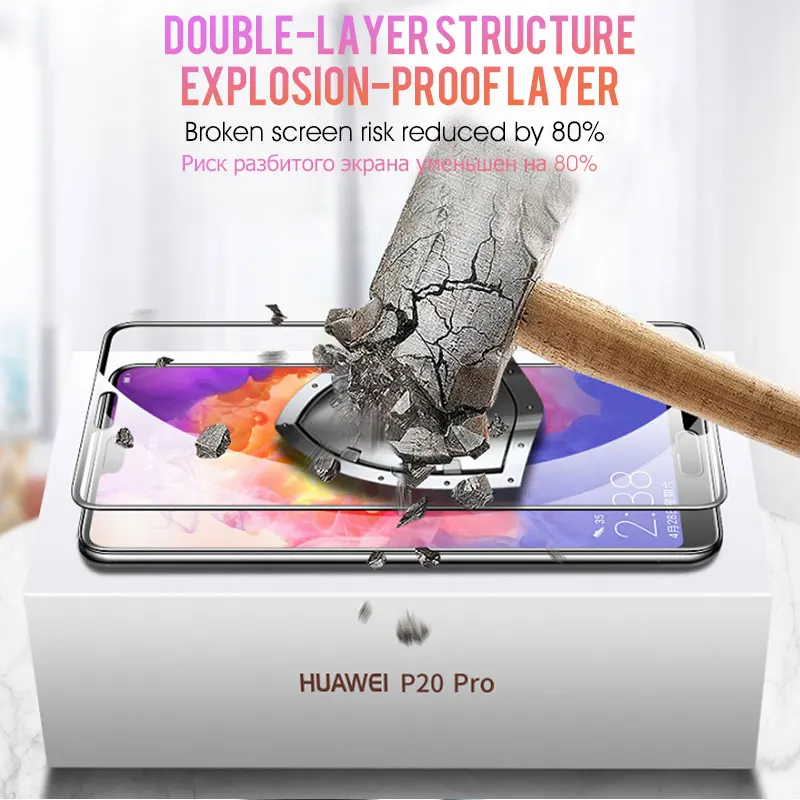 9D полный клей экран протектор для huawei P20 облегченное закаленное стекло Pro P 20 lite 20pro