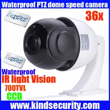 PTZ analog Camera 700TVL 36X optical zoom outdoor mini sony effio high speed dome Security camera