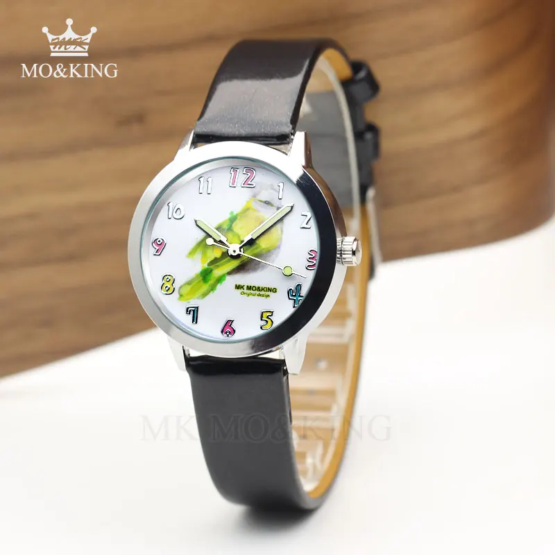 Брендовые Детские кварцевые наручные часы с рисунком милой птицы для мальчиков и девочек, подарки, браслет, relojes mk box