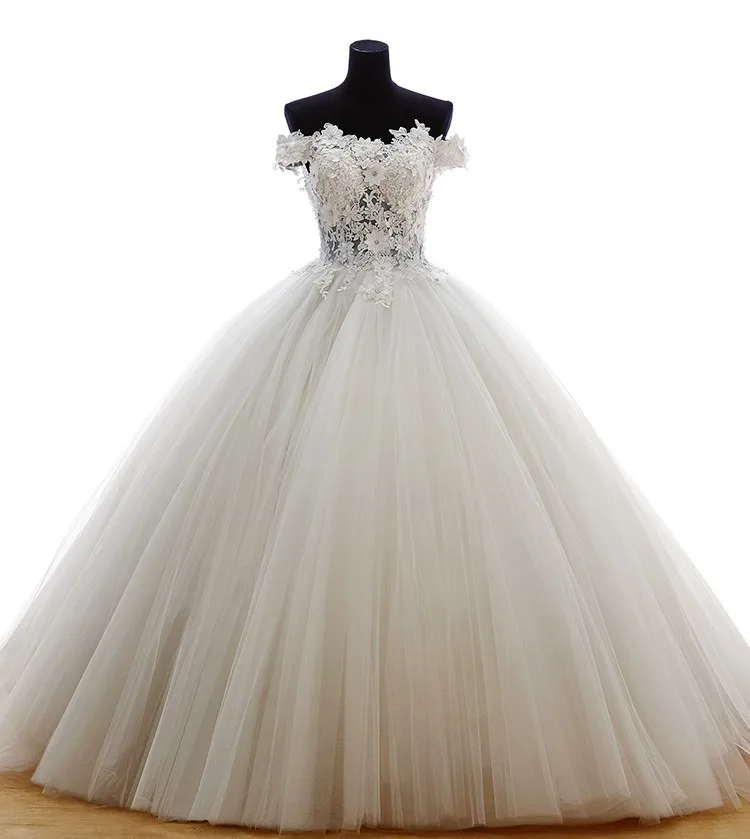 

Wedding Dresses 2019 Long Off the Shoulder Sweetheart Bridal Gowns Vestido de Noiva Back Zipper Button Bride Dress