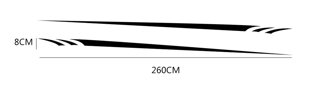 2 шт. автомобильные длинные Боковые Полосатые наклейки для Audi BMW Ford виниловая пленка Авто DIY наклейки для стайлинга автомобиля аксессуары для тюнинга автомобиля
