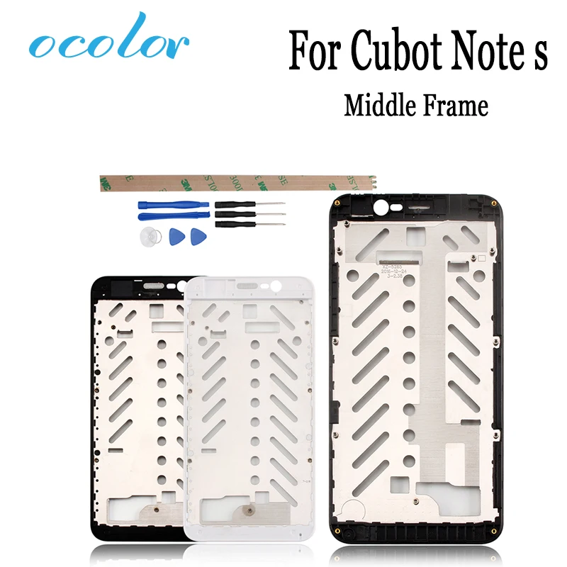 

ocolor For Cubot Note s Front Housing Middle Frame Plate Screen LCD Supporting Frame For Cubot Note s+Adhesive Tools