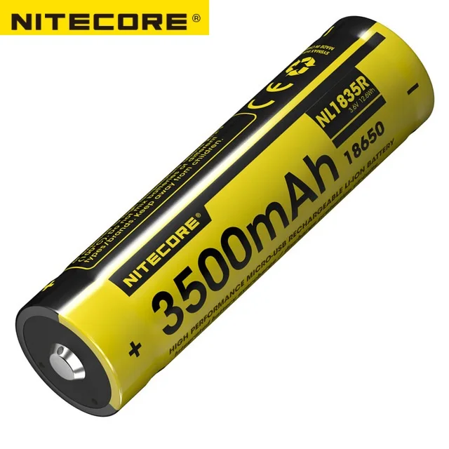 NITECORE NL1835R/NL1834R/NL1826R 3,6 V 18650 аккумулятор Высокая Производительность микро-USB литий-ионный аккумулятор - Цвет: NL1835R