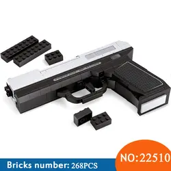 Ausini 22510 268 шт. пистолет военный MP-45 пистолета модель 1:1 3D оружие строительные блоки строительные игрушки для детей
