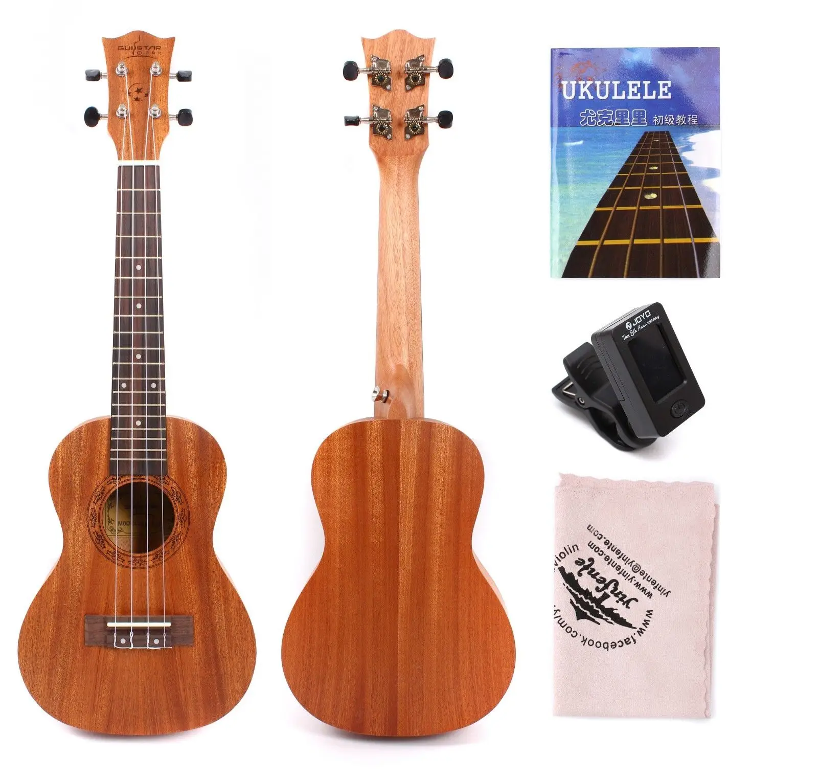 PRO 23 Inch Classic Ukulele 18 Brass Frets Hawaiian Guitar