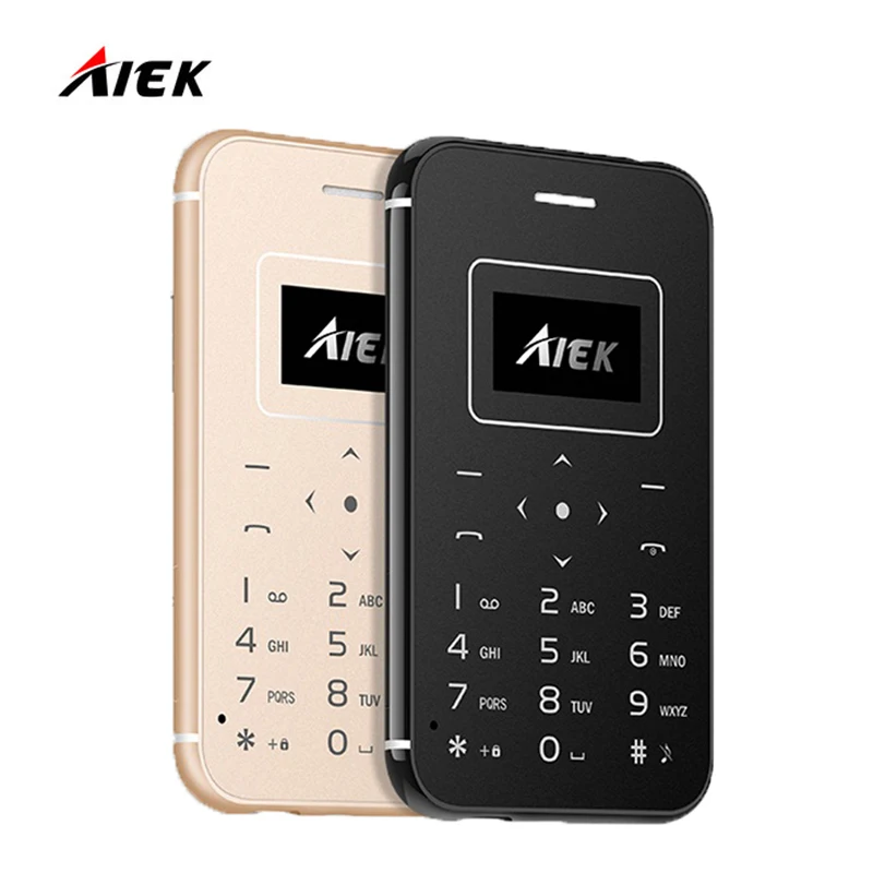 2017 Ultra Thin Card Mobile Phone AIEK AEKU X8 Low Radiation Mini Pocket Students Personality Children