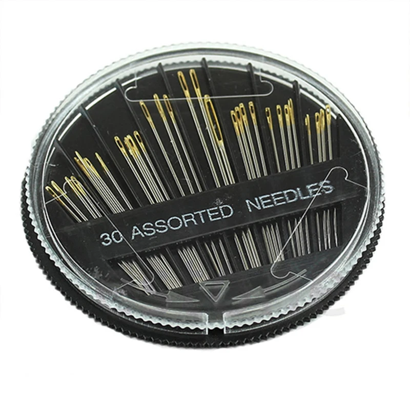 HOT 30Pcs Assorted Hand Sewing Steel Needles Quilt Embroidery Darning