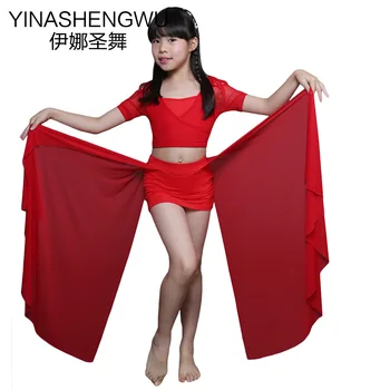 

New Children's Belly Dance Costume Indian Dance Costume 2pcs Set (Top+Skirt) Sexy Girls Belly Dance Practice Performance Costume