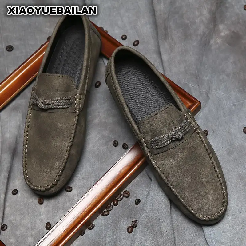

2017 new men's single shoe lazy shoes comfortable driving shoes