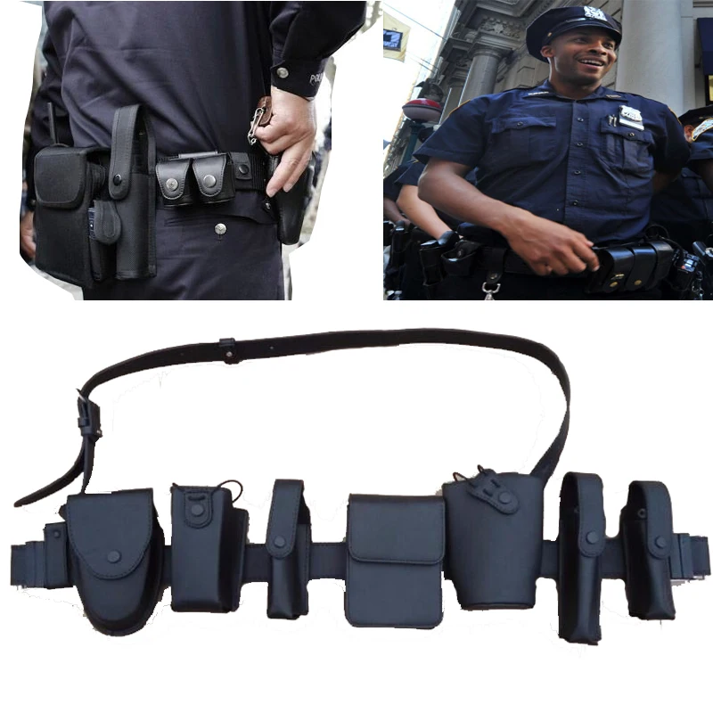 Tactical Leather Patrol Duty Belt Dundeswehr Ausrustung Swat Gear Security Equipment 8 in 1 Multifunction Security Police Belt Tactical Leather Patrol Duty Belt Dundeswehr Ausrustung Swat Gear Security Equipment 8 in 1 Multifunction Security Police Belt