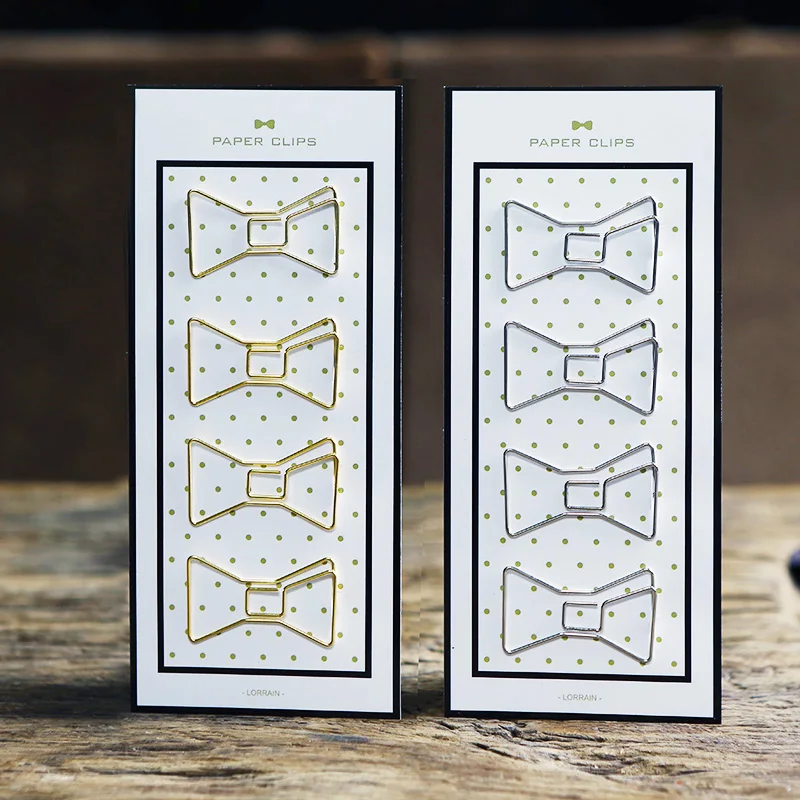 Золотое покрытие бабочка узел дневник DIY Клип аксессуары творческие закладки золото серебро