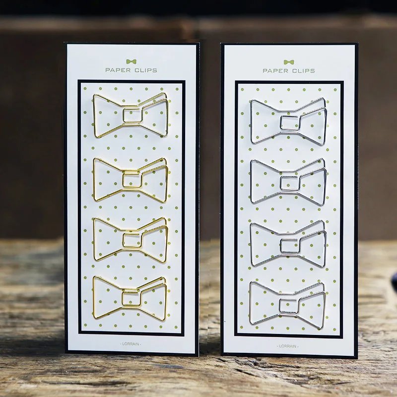 

gold plating butterfly knot diary DIY clip accessories creative bookmarks gold silver