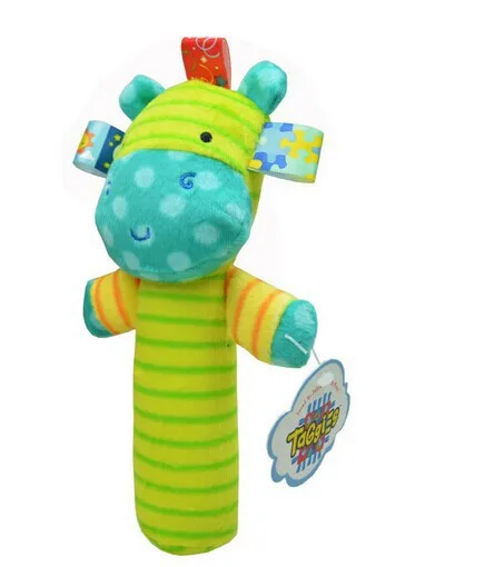 Игрушек! Новейшая игрушка в разноцветную полоску, в горошек, со львом, слоном, бегемотом, ВВ, встряхиванием, детская игрушка, подарок на день рождения, Рождество, 1 шт - Цвет: hippo
