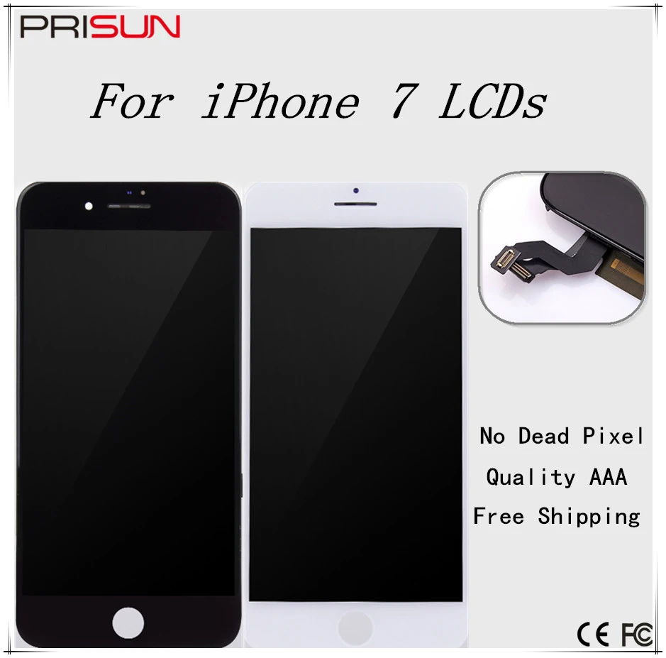 5pcs/lot Quality Pantalla 100% No Dead Pixel for iPhone 7 LCD Display Touch Screen 4.7 Digitizer Assembly Replacement | Мобильные