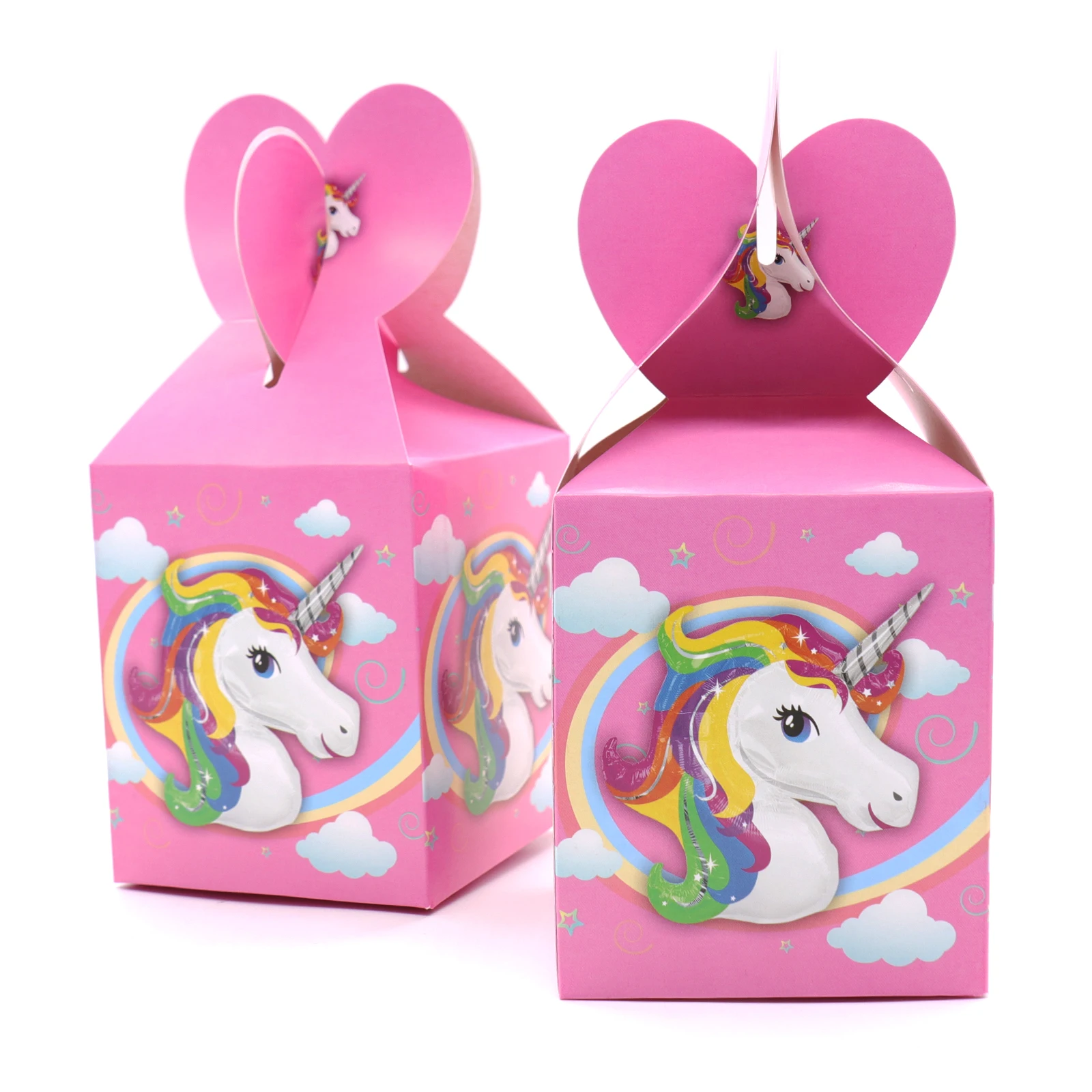 

6 pcs Unicorn Party Theme Pony Party pink color unicorn candy box Decorations Birthday Party kids party decoration Supplies