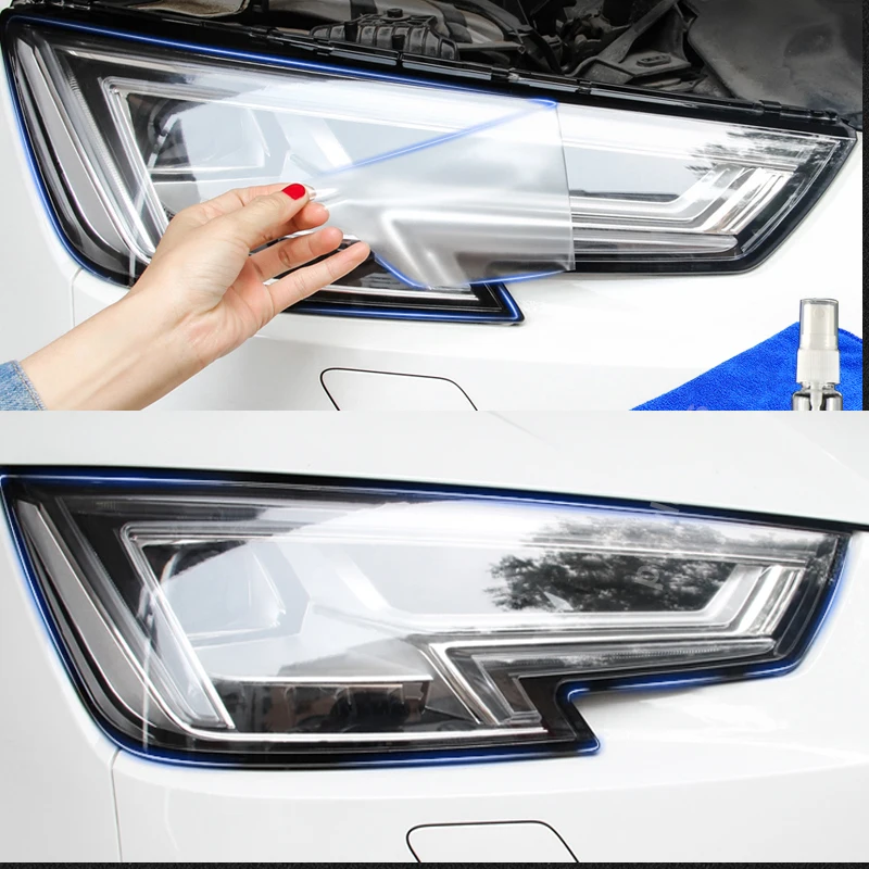 Автомобильный Стайлинг для Audi Q5 A3 Q3 Q7 защита фар ТПУ пленки наклейки BC прозрачные