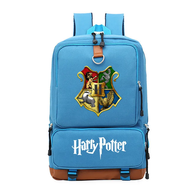 

New Harri Potter Hogwarts Printing Backpack Canvas Laptop Backpack Harri Potter Travel Bags School Bags for Teenage Girls