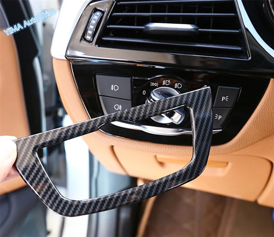 

Lapetus Auto Styling Front Head Light Headlight Headlamp Switches Button Cover Trim For BMW 5 Series G30 530I 2017 2018 2019 ABS