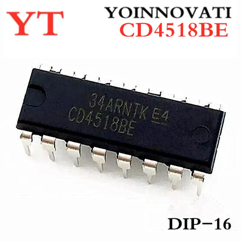 

100 шт./лот CD4518 CD4518BE DIP-16 наилучшее качество IC