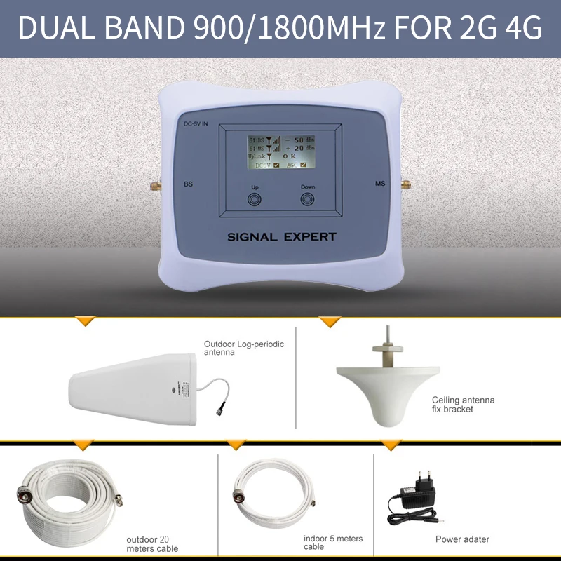 Усилитель сигнала ATNJ GSM 900 DCS / LTE 1800 увеличить 2 г смартфон 4G двухдиапазонный