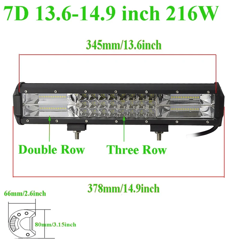 7D-15-18-20-23-216w-252w-288w-324w-3-Row-LED-Light-Bar-Offroad-Combo